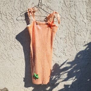 Salmon Sequin Knit Dress with Starfish Accents - Costume